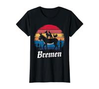 Brême T-Shirt Graphique avec Valeur, Femme, Noir, XS