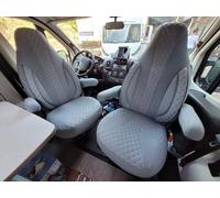 BREMER SITZBEZEUGE Housse de protection pour siège de camping-car compatible avec FIAT Ducato, Citroën Jumper, Peugeot Boxer en gris | WPL409