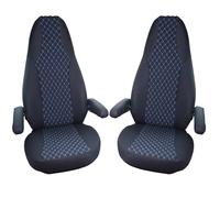 BREMER SITZBEZÜGE Housses de protection pour camping-car - Noir/bleu (WMI706)