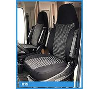 BREMER SITZBEZÜGE Housses de Protection pour siège de Voiture - Compatibles avec Les véhicules de Camping-Car, Camping-Car, Ducato, conducteur et Passager - 819 - Noir/Gris