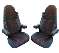 Bremer SITZBEZÜGE Housses de Protection sur Mesure pour sièges Pilote compatibles avec Camping-Car Camper Hymer Ducato Accessoires Camping-Car | Lot de 2 Housses de Protection avec Housses
