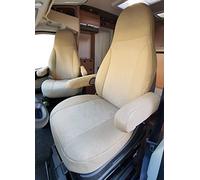 BREMER SITZBEZÜGE Housses de siège pour Pilote - Compatible avec Camping-Car, Ducato, conducteur et Passager - 827 - Beige