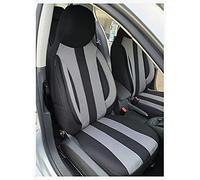 BREMER SITZBEZÜGE Housses de siège sur Mesure pour sièges Auto compatibles avec Seat Ibiza 3 6L 2002-2008 conducteur et Passager FB : MD501 (Noir/Gris)