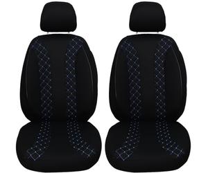 BREMER SITZBEZÜGE Lot de 2 Housses de Protection compatibles avec Citroën C4 Grand Picasso conducteur et Passager à partir de 2013 / Lot de 2 Housses de siège de Voiture Noir/Bleu