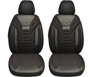 BREMER SITZBEZÜGE Lot de 2 Housses de Protection pour Voiture compatibles avec Ford Galaxy 1 WGR Conducteur & Passager à partir de 1995-2006 - en Cuir synthétique - Noir