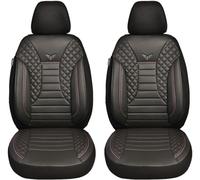 BREMER SITZBEZÜGE Lot de 2 Housses de Protection pour Voiture compatibles avec Ford Tourneo Transit Connect 2 Pilotes et passagers à partir de 2013-2018 - en Cuir synthétique - Noir
