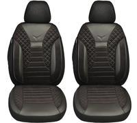 BREMER SITZBEZÜGE Lot de 2 Housses de Protection pour Voiture compatibles avec Ford Transit 7 Conducteur et Passager à partir de 2014 - en Cuir synthétique - Noir