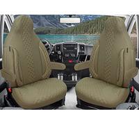 BREMER SITZBEZÜGE Lot de 2 Housses de Protection sur Mesure pour conducteur, compatibles avec Ducato, Weinsberg, Adria, Dethleffs, Accessoires de Camping-Car, Housses de Protection avec Housses