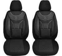 BREMER SITZBEZÜGE Lot de 2 Housses de siège Auto compatibles avec Dacia Duster 1er Gen conducteur et Passager à partir de 2010-2018 - Noir