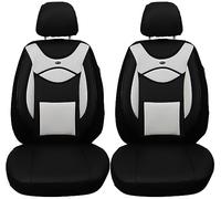BREMER SITZBEZÜGE Lot de 2 Housses de siège Auto en Cuir synthétique sur Mesure compatibles avec Opel Crossland X Facelift conducteur & Passager à partir de 2020 / Cuir Textile - Lot de 2 Housses de