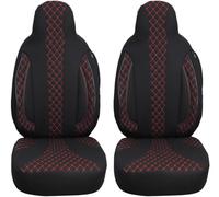 BREMER SITZBEZÜGE Lot de 2 Housses de siège de Voiture compatibles avec Toyota RAV4 4. Conducteur et Passager à partir de 2013-2019 - Noir/Rouge