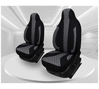 BREMER SITZBEZÜGE Measure Pilot Lot de 2 Housses de siège de Voiture compatibles avec Chevrolet Malibu conducteur et Passager de 1978 à 1982 - Noir/Gris