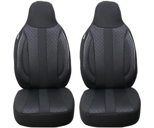 BREMER SITZBEZÜGE Measure Pilot Lot de 2 Housses de siège de Voiture compatibles avec Chevrolet Spark M300 M400 conducteur et Passager à partir de 2010 - Noir