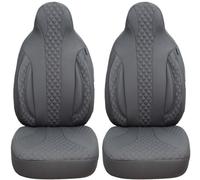 BREMER SITZBEZÜGE Measure Pilot Lot de 2 Housses de siège de Voiture compatibles avec VW ID.4 conducteur et Passager à partir de 2021 - Gris