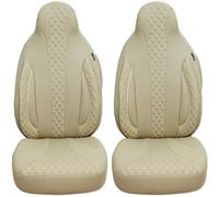 BREMER SITZBEZÜGE Measure Pilot Lot de 2 Housses de siège de Voiture compatibles avec VW Tiguan 1 5N conducteur et Passager de 2007 à 2018 / Ensemble de Housses de siège de Voiture Beige