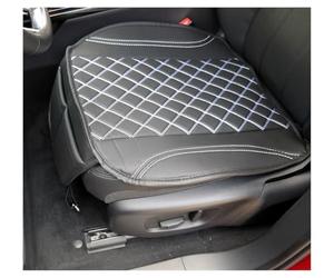 BREMER SITZBEZÜGE OT408 Housse de siège en Cuir synthétique Compatible avec BMW Série 2 F22 F23 Noir/Coutures Blanches