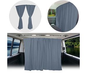BREMER SITZBEZÜGE Rideau de séparation pour Cabine de conducteur - Pare-Soleil - Compatible avec Mercedes Vito W638 W639 W447 - Gris - Accessoires de Camping
