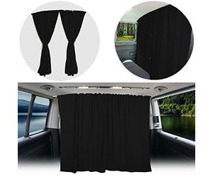 BREMER SITZBEZÜGE Rideau de séparation pour Cabine de conducteur - Protection Solaire - Compatible avec Renault Trafic 2 à partir de 2001-2014 - Noir - Accessoires de Camping