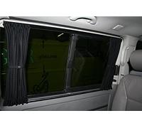 Bremer SITZBEZÜGE Rideaux sur Mesure - Protection Solaire - Compatible avec VW T5 T6 T6.1 Caravelle - Empattement Long avec hayon - Noir - Accessoires de Camping - Accessoires de Camping-Car - 713