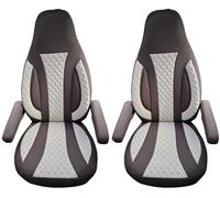 BREMER SITZBEZÜGE WPL411 Housses de siège compatibles avec Fiat Ducato Citroën Jumper Peugeot Boxer en marron/beige