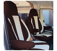 Bremer SITZBEZÜGE WPL411 - Housses de siège compatibles avec Les Accessoires de Pilote Ducato Weinsberg Adria Dethleffs - Lot de 2 Housses avec accoudoirs Marron/Beige