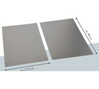 bremermann 2 plaques de recouvrement de cuisinière 2en1 en acier inoxydable en même temps que protection murale contre les éclaboussures