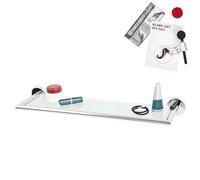bremermann Bad-Serie Lucente Étagère en verre avec cadre en acier inoxydable brillant avec kit de collage inclus Étagère de salle de bain en verre et acier inoxydable Chromé