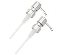 bremermann Bad-Serie Lucente Lot de 2 têtes de pompe de rechange pour distributeur de savon en acier inoxydable poli