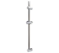 bremermann barre de douche en acier inoxydable 71,5 cm - avec glissières coniques et trou supérieur variables (chrome)
