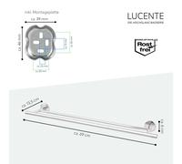 bremermann barre porte-serviette de la gamme pour salle de bains LUCENTE en inox chromé