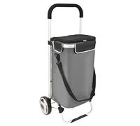 bremermann BRINKUM Chariot de supermarché - capacité 45 L, de supermarché, Chariot Manuel avec Sac, y Compris Compartiment réfrigéré (Gris)