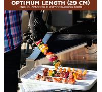 bremermann Brochettes doubles pour barbecue, set de 8, acier inoxydable env. 29 cm - brochettes chachlyk