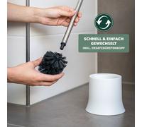 bremermann Brosse à WC plastique, set de 20, blanc
