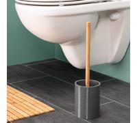 bremermann Brosse WC SEGNO en bambou et plastique | Garniture WC | Brosse WC, grise