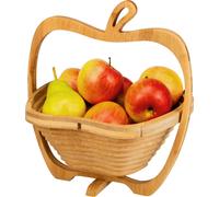 bremermann Corbeille à fruits pliable / Design pomme en bambou /env. 26,7 x 30 x 22,5 cm