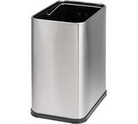 bremermann Corbeille à papier 10 L, poubelle ouverte, sac caché, inox