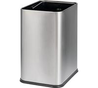 bremermann Corbeille à papier 13 L, poubelle ouverte, sac caché, inox