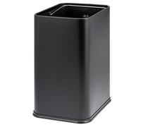 bremermann Corbeille à papier 13 l - Poubelle ouverte - Sac caché (Noir)