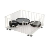 bremermann Coulisse de panier d'armoire 50 cm avec étagère, tiroir de cuisine à équiper, coulisse d'armoire en métal, blanc crème