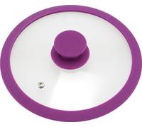 bremermann Couvercle en Verre avec Bord en Silicone pour casseroles et poêles 20 cm (lilas)