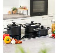 bremermann Couvercle en Verre avec Bord en Silicone pour casseroles et poêles 20 cm (noir)