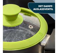bremermann Couvercle en Verre avec Bord en Silicone pour casseroles et poêles 24 cm (vert)