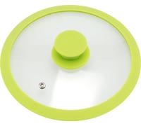 bremermann Couvercle en verre avec bord en silicone pour casseroles et poêles de 20 cm, vert