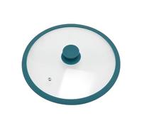 bremermann Couvercle en verre avec bord en silicone pour casseroles et poêles de 28 cm (bleu eau)