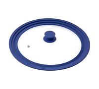 bremermann Couvercle universel pour verre avec bord en silicone, 30/32/34 cm, bleu grand
