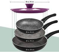 bremermann Couvercle universel pour verre avec bord en silicone, 16/18/20 cm, lilas, petit
