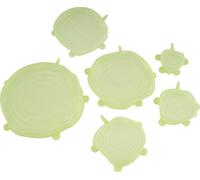 bremermann Couvercles en silicone, set de 12, en 6 tailles, vert