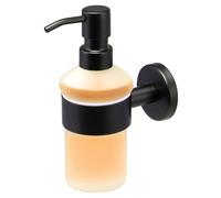 bremermann Distributeur de Savon de la Gamme pour Salle de Bains Piazza en Verre & INOX, Mat (Noir)