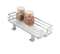 bremermann Étagère à épices télescopique extensible pour étagères, armoires et garde-manger - Pour aliments, épices et fournitures - Avec étagère en métal robuste - Chromé