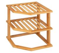 bremermann Étagère d'angle // 3 niveaux // Bambou // env. 25 x 27 x 25 cm (L/H/P) // Étagère pour armoire